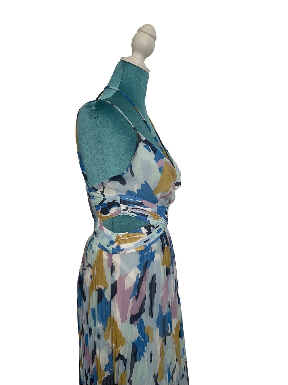 ASTR the Label Aquata Dress in Aqua Blue Multi - Picture 4 of 7